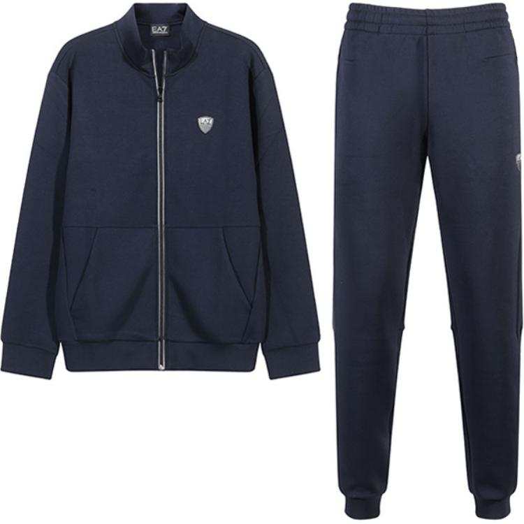 EMPORIO ARMANI EA7 FW24 Casual Sportswear Men's Navy Blue