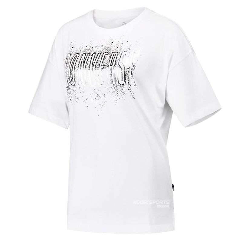 Converse Converse Drop Shoulder Sleeve T Shirt Women's White