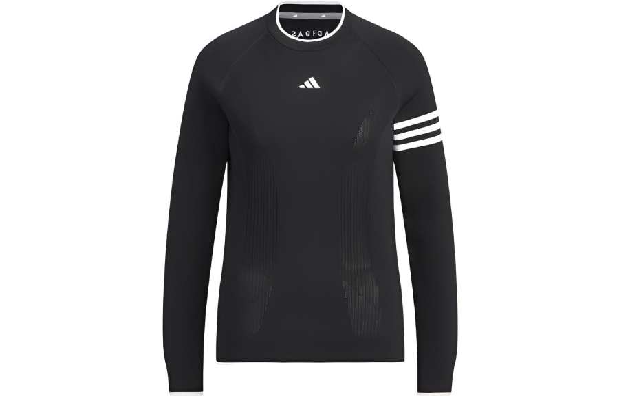 Adidas Adidas Long Sleeve Pullover Sweater Knitwear Women's Black