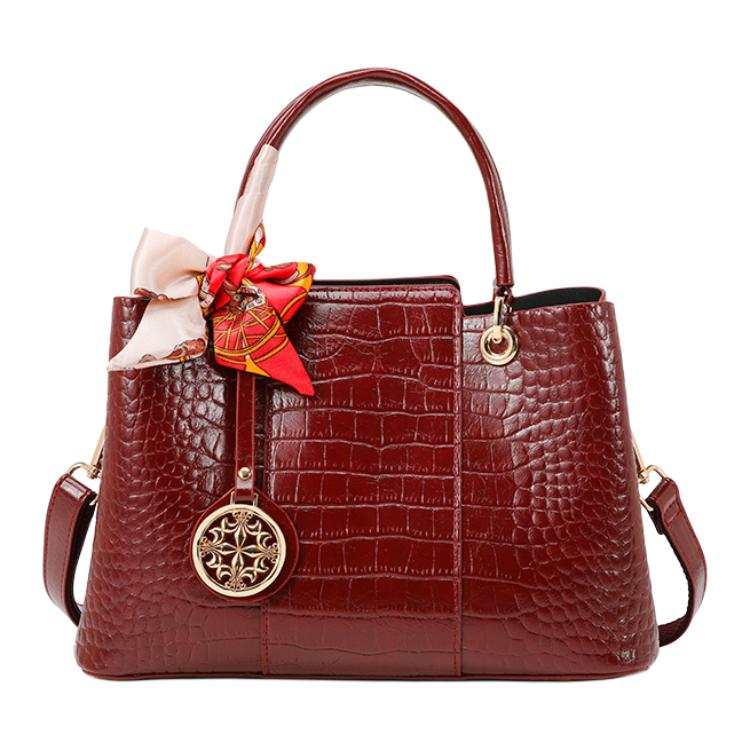 PAYOT Microfiber Synthetic Leather Shoulder Bag, Crossbody Bag, Handbag Women's Dark Burgundy