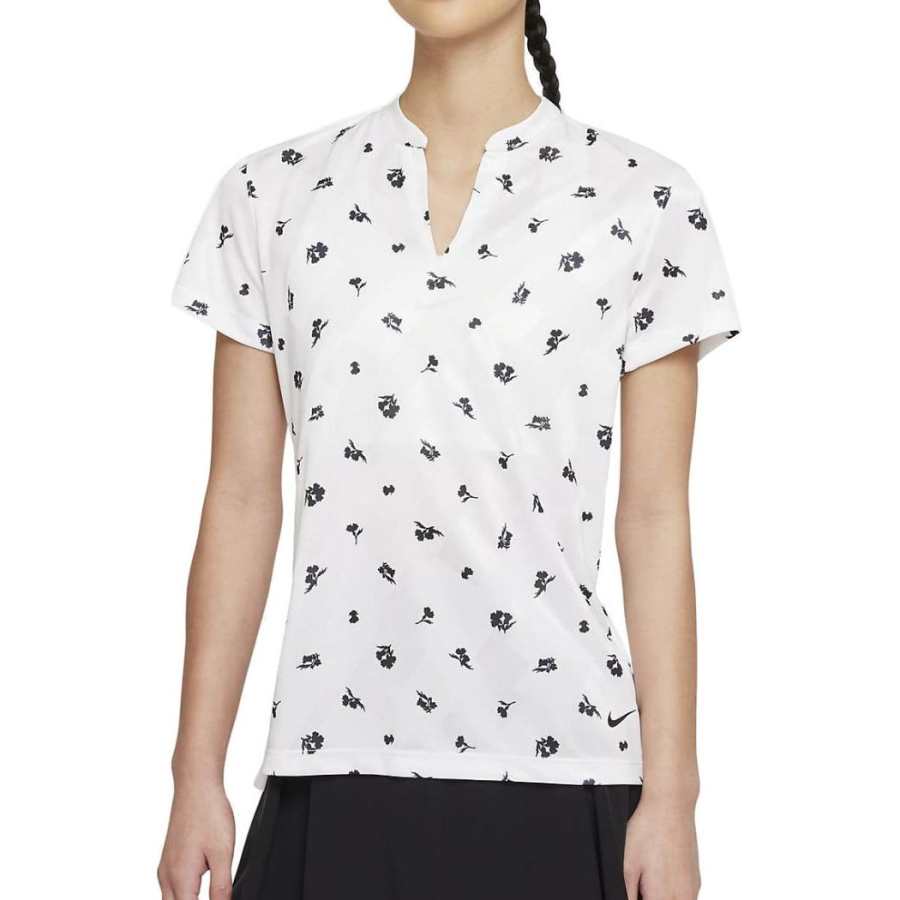 Nike Nike Polo Shirts Women's White V Neck Moderate Other