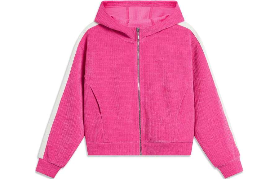 Li-Ning Li Ning Sports Trendy Collection Sweatshirt Women's Vibrant Pink Ecru Multicolor