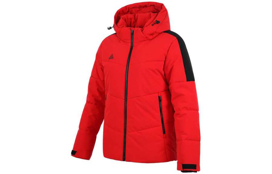 PEAK Jackets Women's Dark Red Detachable Hood Thickened Other