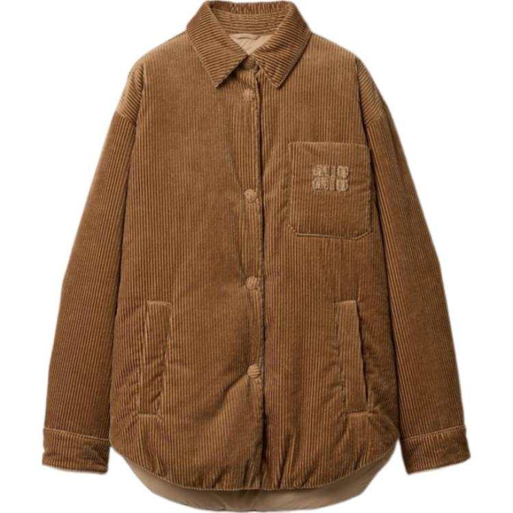 MIU MIU FW24 Down Jacket Women's Camel Brown