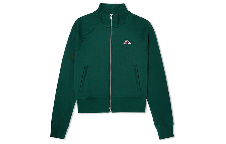 Kappa Sweatshirts Women's Glass Green 3066 Stand Collar Moderate Regular