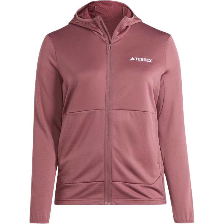 Adidas Adidas Terre Terrex Xperior Light Fleece Hooded Jacket Plus Size Jackets & Coats Women's Burgundy