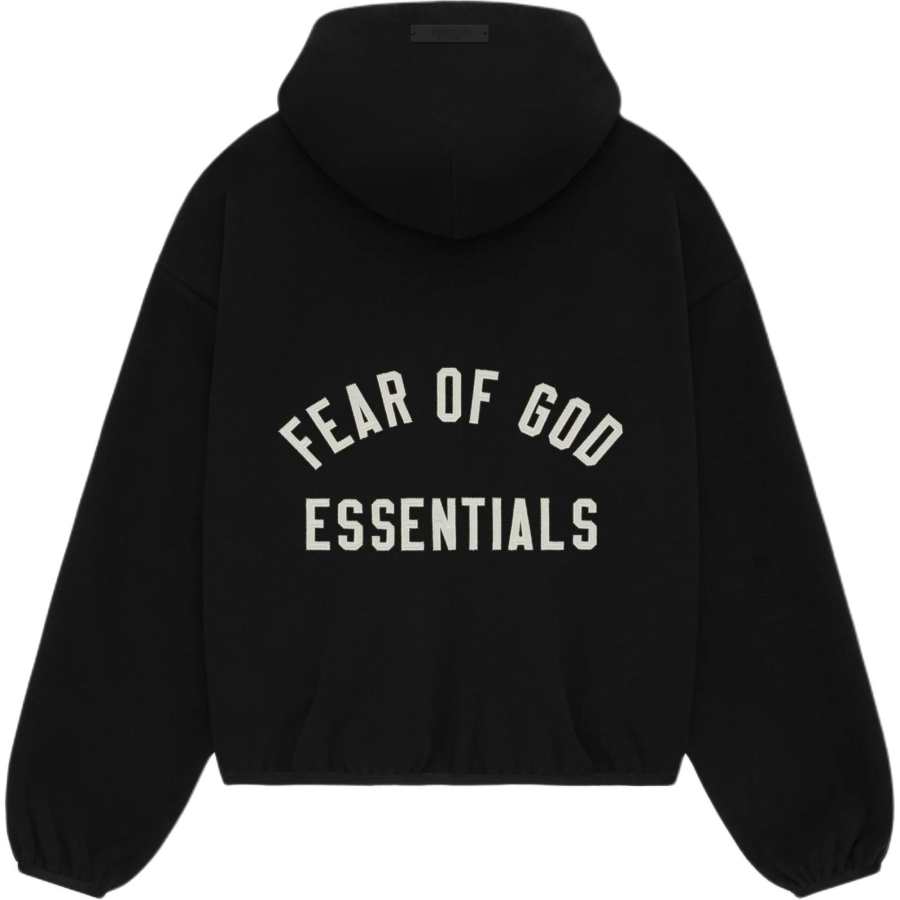 Fear Of God Essentials Brushed Hooded Bomber Jacket 'Black'