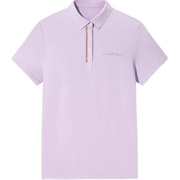 Anta Variety Training Collection Polo Shirt Women's Floral Purple