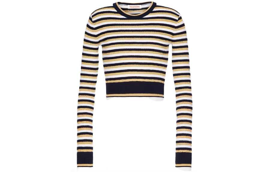 Valentino 【Previous Season】striped lurex jumper