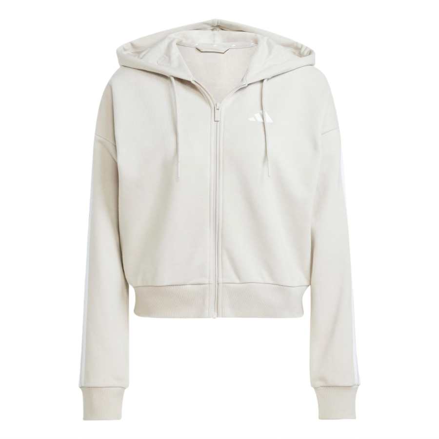 Adidas Adidas W 3S FT FZ HD Jacket Women's Miracle Bauxite Brown/White