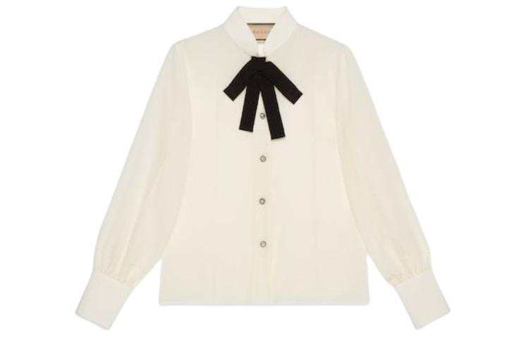 GUCCI Silk Crepe De Chine Shirt Ivory
