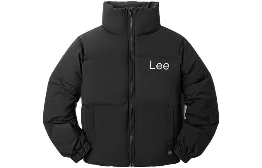 Lee Lee Down Jackets Women's Black Stand Collar Moderate Down Jacket