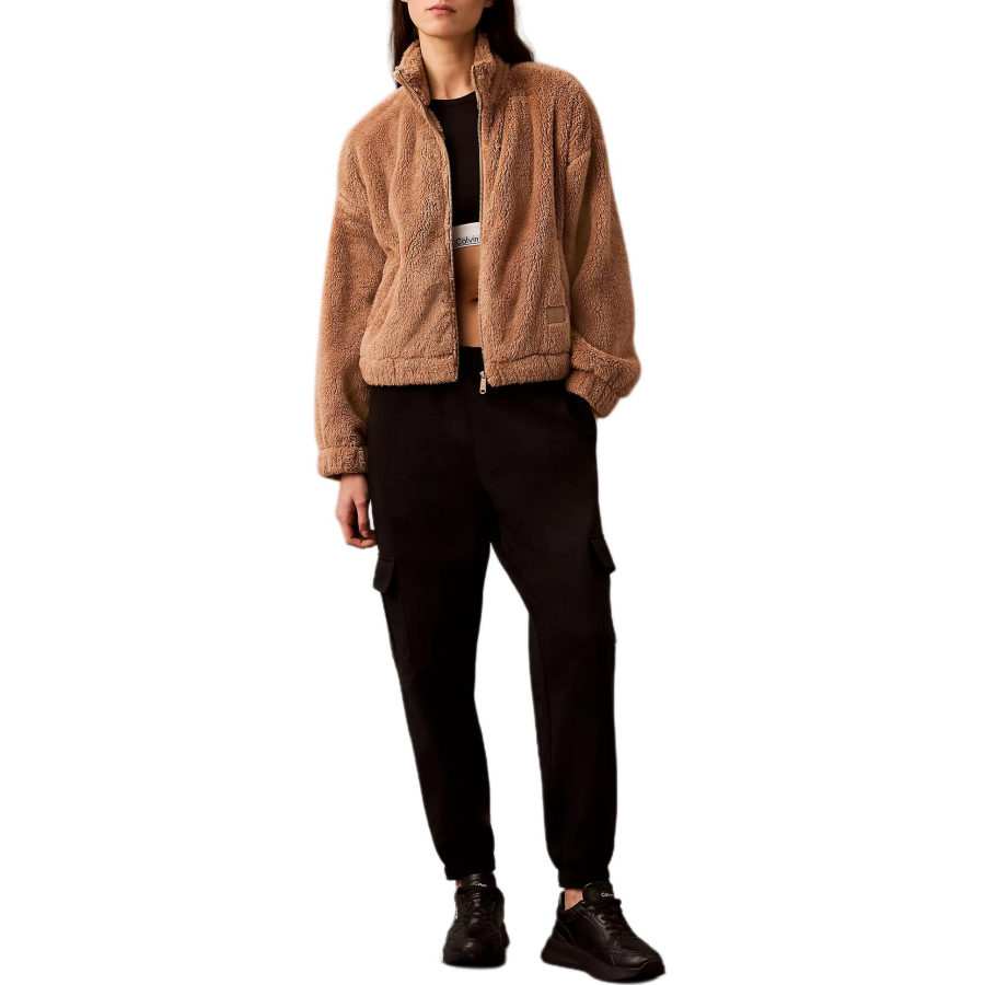 CALVIN KLEIN Velvet feel Coat Women's Brown