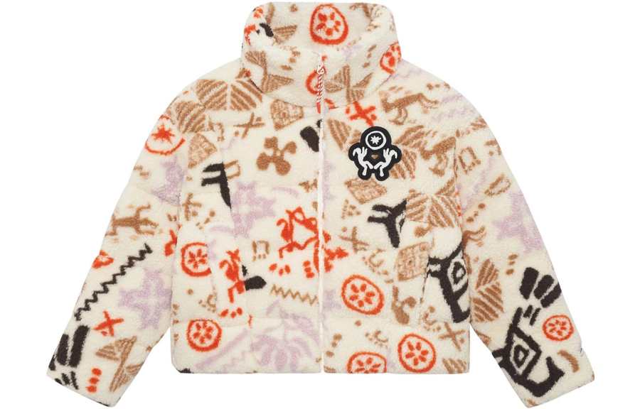 Li-Ning Li Ning Down Jacket Women's Ecru All Over Print
