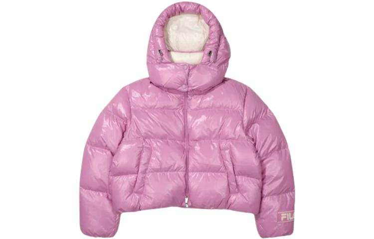 FILA Down Jackets Women's Pink Hooded Moderate Other