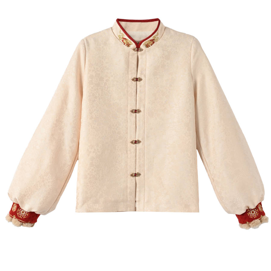 SNBL Shirts Women's Apricot Stand Collar Moderate