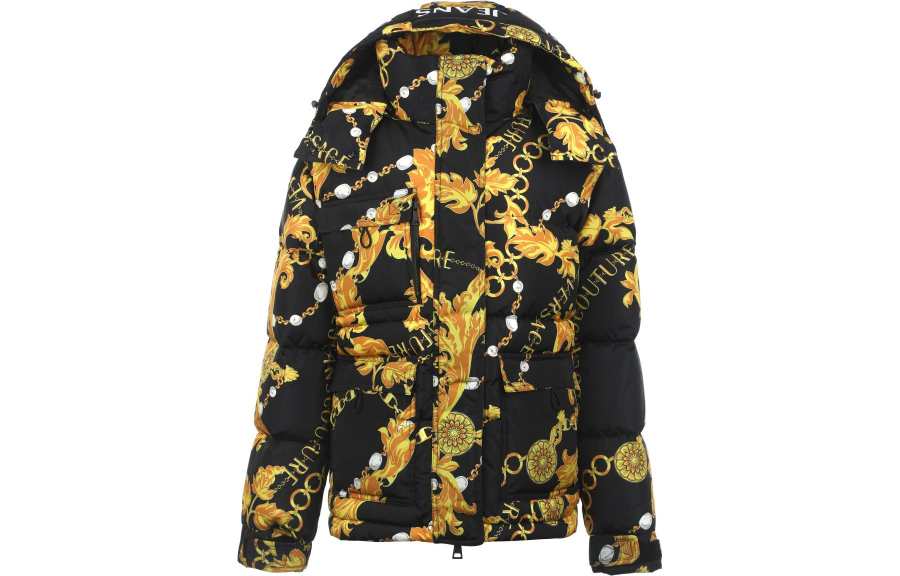 Versace Jeans Couture Logo Couture-print puffer jacket