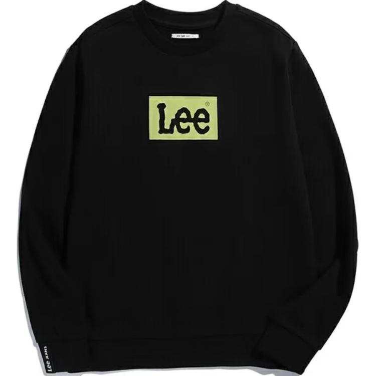 Lee Lee Sweatshirts Women's Black Crew Neck Moderate Regular