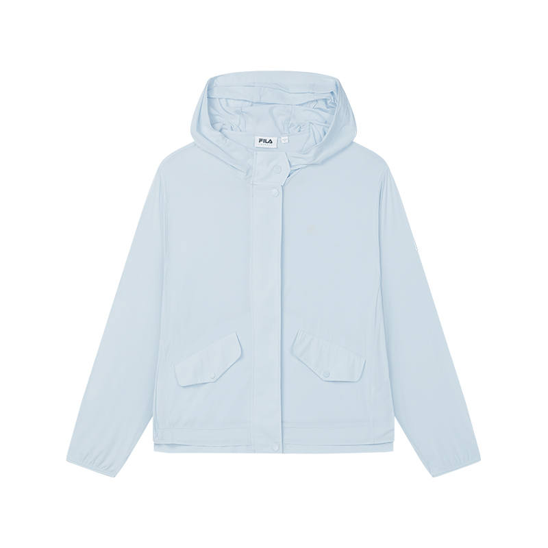 FILA Jackets Women's Light White Blue Hooded Moderate Other