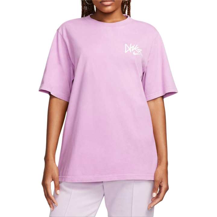 Nike Nike T Shirts Women's Pink Crew Neck Moderate Straight Fit