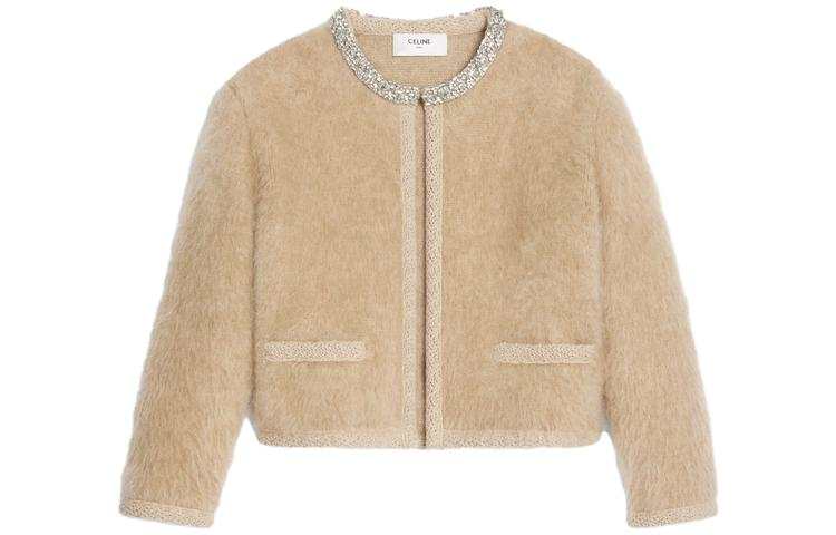 CELINE CELINE Embroidered Cardigan In Brushed Mohair