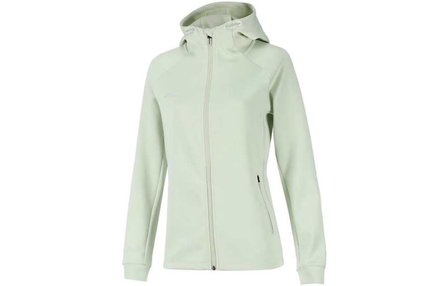 Li-Ning Li Ning Jackets Women's Pale Greenish White Jade Hooded Moderate Other