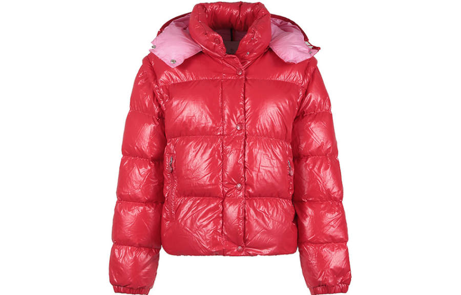 Moncler Down Jackets Women's Red Detachable Hood Moderate