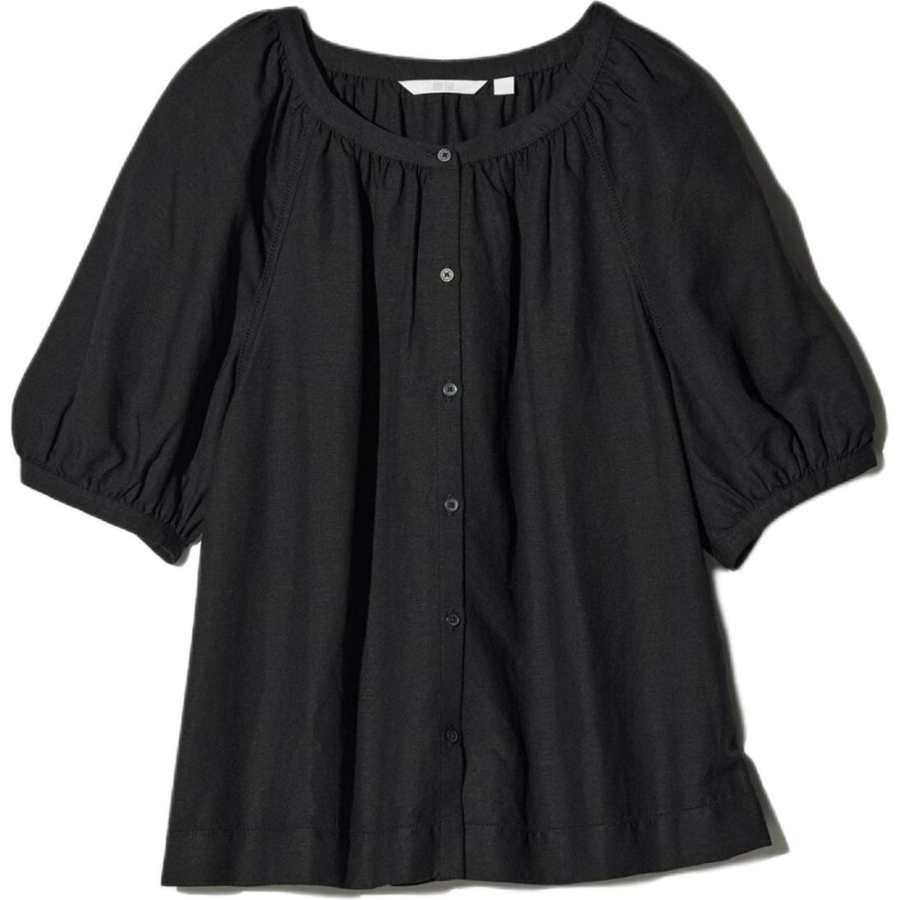 UNIQLO Shirts Women's Black Crew Neck Moderate