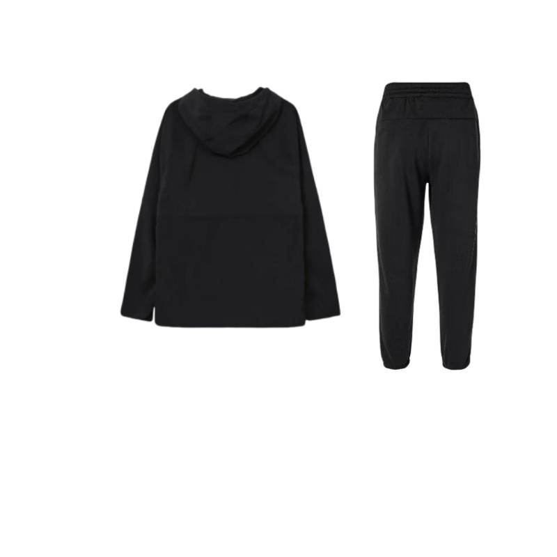 Nike Nike Thickened And Fleece Lined Logo Pattern Hooded Long Sleeved Elastic Cuff Pants Casual Sportswear Unisex Black