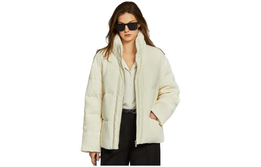 ELLE ELLE Down Jackets Women's White Stand Collar Moderate Other