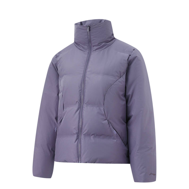 Li-Ning Li Ning Short Down Jacket Women's Crow Gray Purple