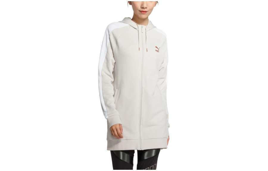 Puma Kiss Artica T7 zip-up striped-sleeve hoodie