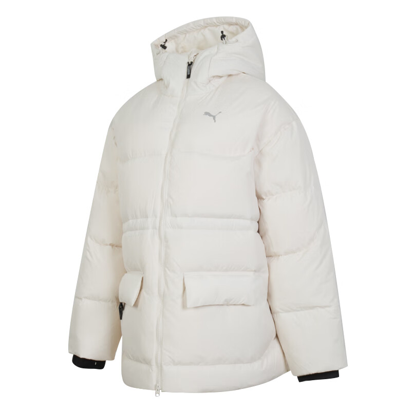 PUMA Down Jackets Women's Ecru Hooded Non Detachable Moderate Other