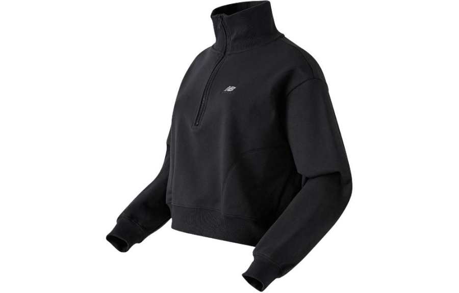 New Balance New Balance Cotton Ribbed Half Zip Jacket Jackets & Coats Women's Dark Gray