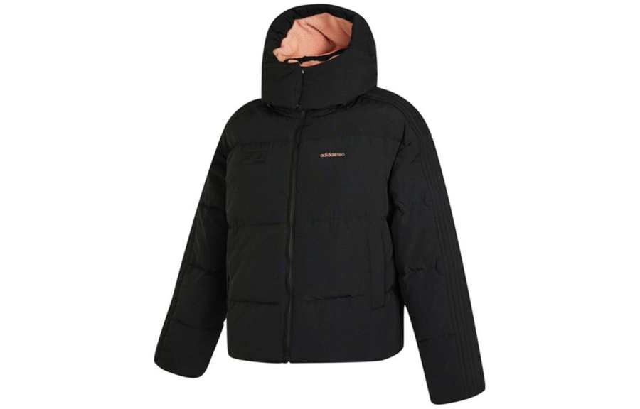 Adidas Neo Down Jackets Women's Black Hooded Moderate Other