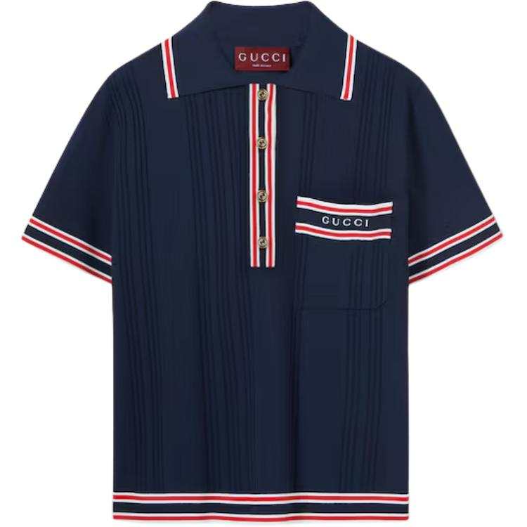 GUCCI Polo Shirt Women's Dark Blue