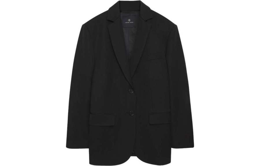 Anine Bing Quinn single-breasted wool blazer