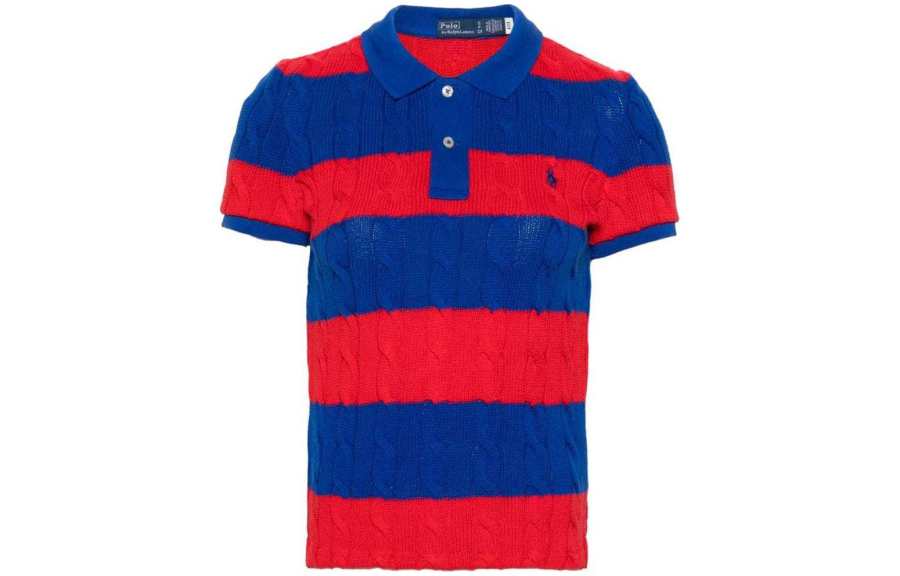 Polo Ralph Lauren SS24 Knitwear Women's Blue Red Multicolor