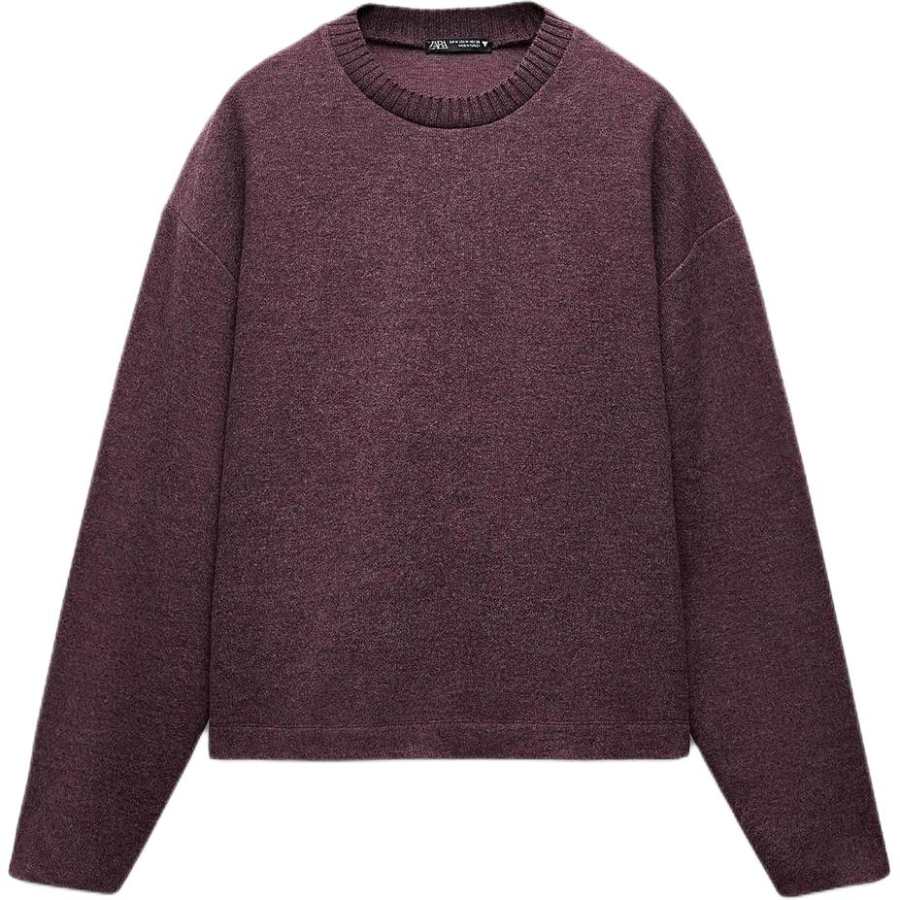 ZARA Sweatshirt Women's Burgundy