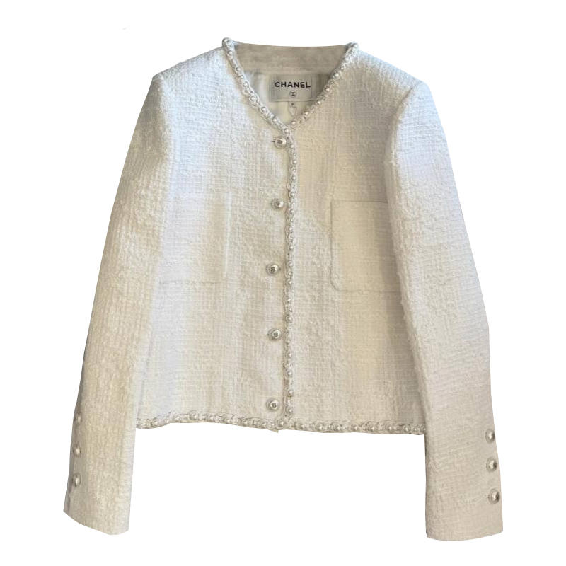 CHANEL 25P Jackets & Coats Women's White