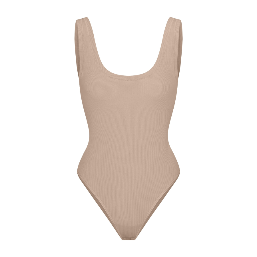 Skims SS25 COTTON RIB TANK BODYSUIT Jumpsuit Women's LATTE/Latte
