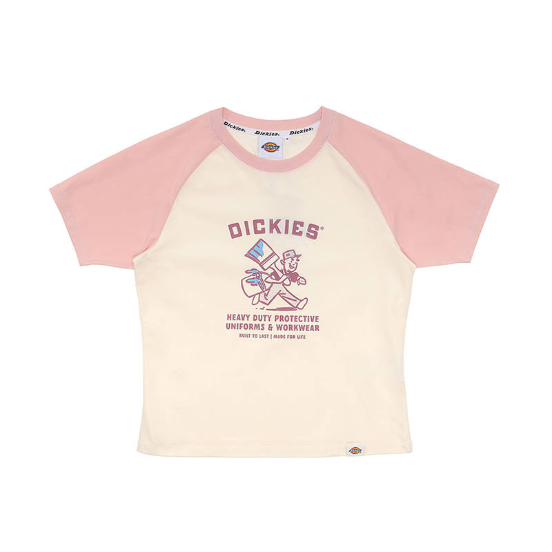 Dickies T Shirts Women's Lotus Powder Crew Neck Straight Fit