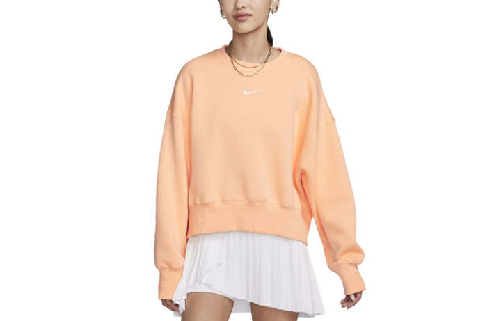 Nike Nike Sweatshirts Women's Orange Crew Neck Moderate Regular