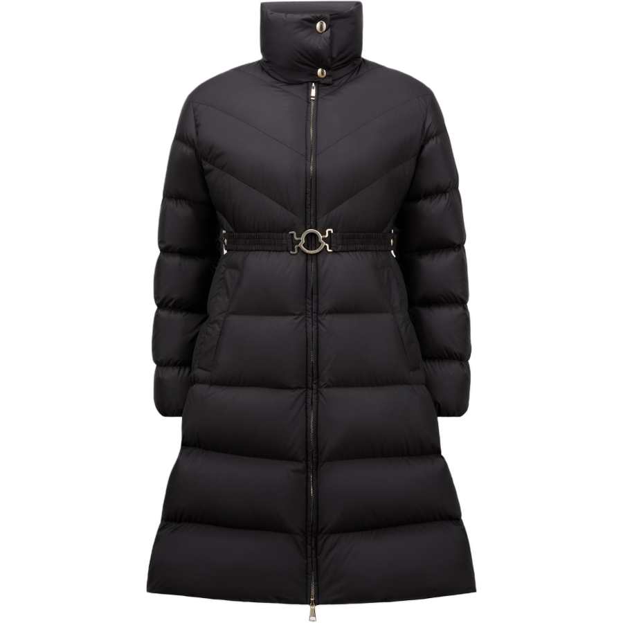 Moncler Moncler Brou Belted ZIp-Up Padded Coat