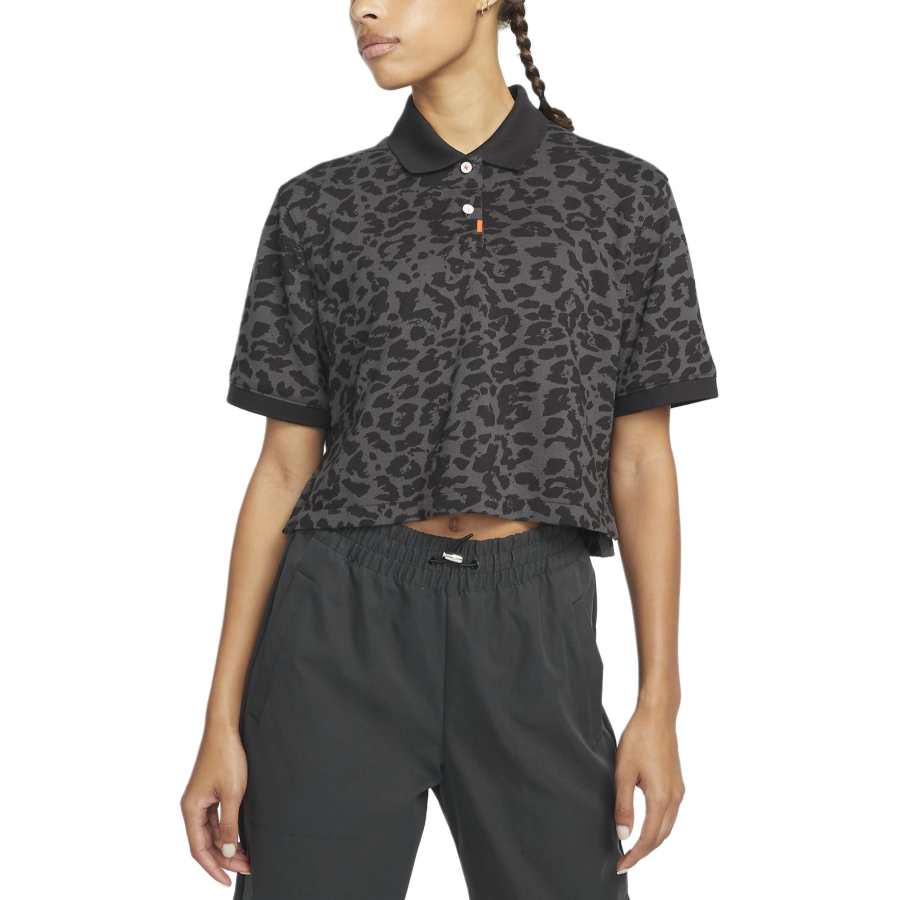 Nike Nike Polo Shirts Women's Black Polo Collar Moderate