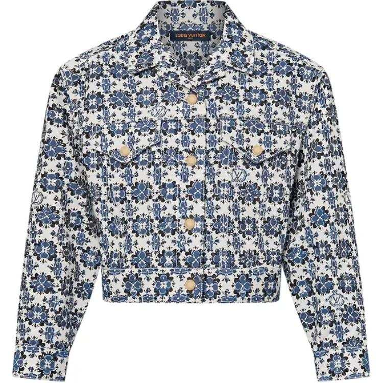 LOUIS VUITTON LOUIS VUITTON Monogram Flower Mosaic Denim Jacket