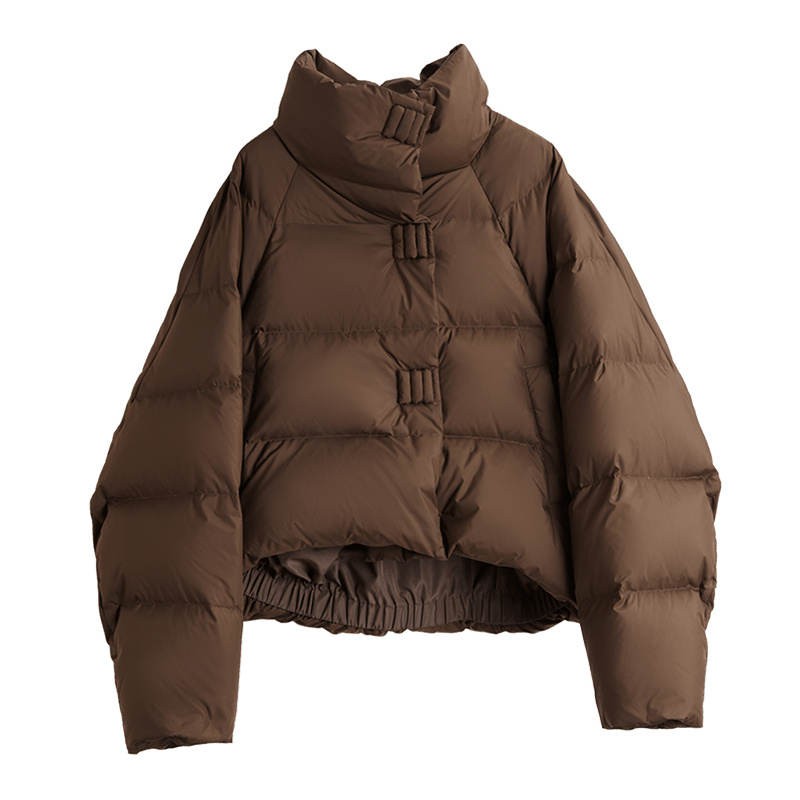 ELLE ELLE Down Jackets Women's Stand Collar Moderate Quilted Down Jacket