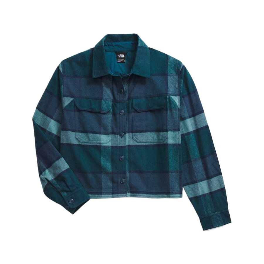 THE NORTH FACE Valley Flannel Shirt Women's Blue Green Plaid