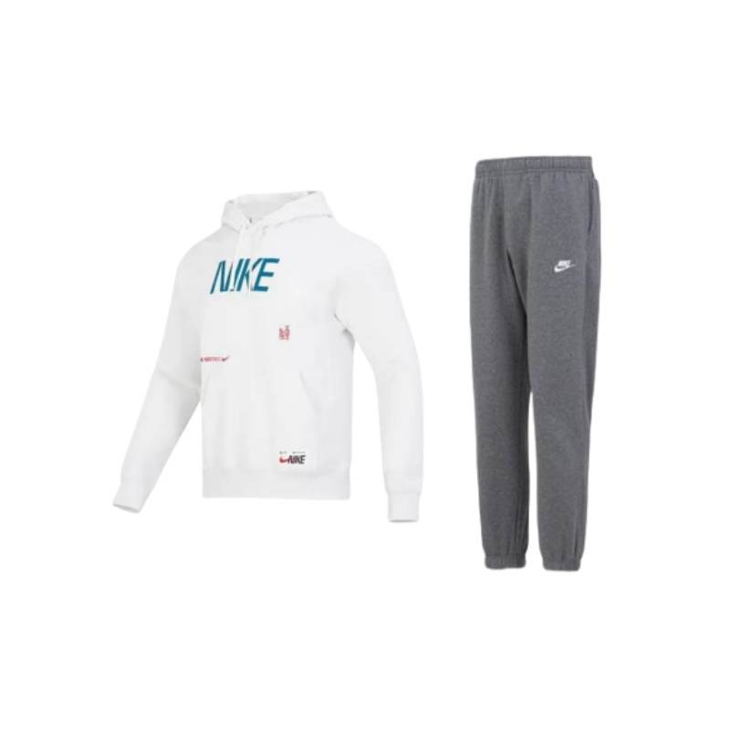 Nike Nike CNY Sportswear Letter Logo Print Knitted Fabric Fleece Lined Hoodie Pants Casual Sportswear Unisex