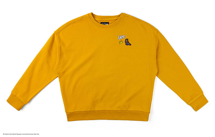 Lee Sweatshirts Women's Yellow Crew Neck Moderate Regular